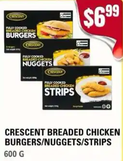 Atiya's Fresh Farm Crescent breaded chicken burgers/nuggets/strips offer
