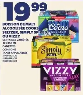 Coors Seltzer Simply Spiked Vizzy