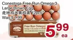 First Choice Supermarket Conestoga free run omega 3 large brown egg offer