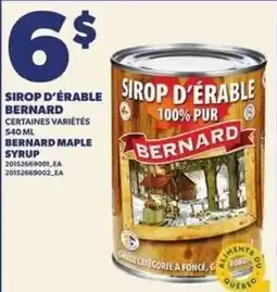 Provigo Bernard sirop d'érable offer