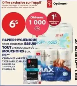 Provigo Optimum paper hygienique offer