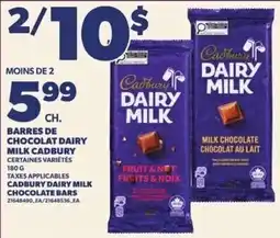 Provigo Cadbury dairy milk chocolate bars offer