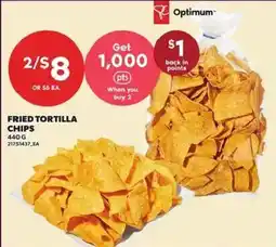 Loblaws Optimum fried tortilla chips offer