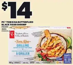 Loblaws PC Tom Kha Butterflyed Black Tiger Shrimp offer