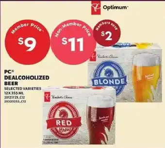 Loblaws PC de-alcoholized beer offer