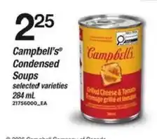 Loblaws Campbell's condensed soups selected varieties offer