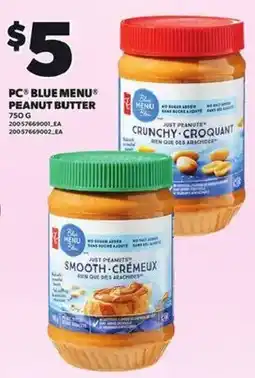 Loblaws PC blue menu peanut butter offer