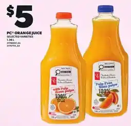 Loblaws PC orange juice offer