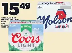 Loblaws Coors Light or Molson Canadian beer offer