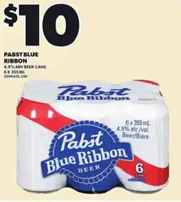 Loblaws Pabst Blue Ribbon beer offer