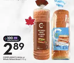Sobeys Compliments White or Whole Wheat Bread offer