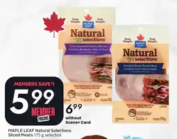 Sobeys Maple Leaf natural selections sliced meats offer
