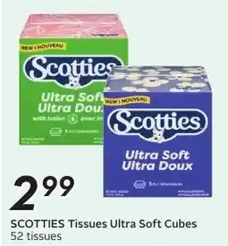 Sobeys Scotties Tissues Ultra Soft Cubes offer