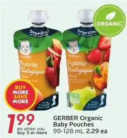 Sobeys Gerber Organic baby pouches offer