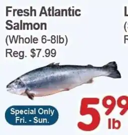 Blue Sky Supermarket Fresh Atlantic Salmon offer