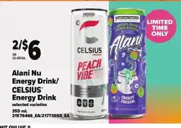 Loblaws Alani Nu Energy Drink/ CELSIUS Energy Drink offer