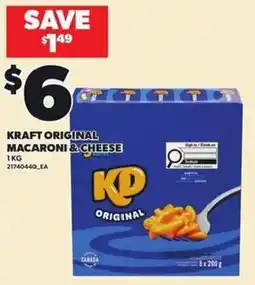 Loblaws Kraft original macaroni & cheese offer