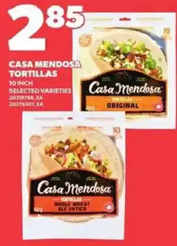Loblaws Casa Mendosa tortillas offer