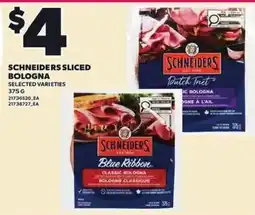 Loblaws Schneiders sliced bologna offer