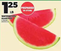 Loblaws Watermelon quarters offer