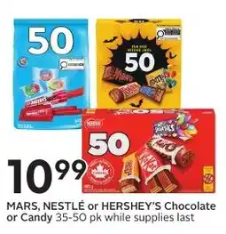 Sobeys Mars, Nestlé or Hershey's Chocolate or Candy offer
