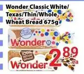 Nations Fresh Foods Wonder Classic White/Texas/Thin/Whole Wheat Bread offer