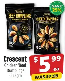 Iqbal Foods Crescent chicken/beef dumplings offer