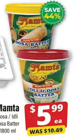 Iqbal Foods Mamta dosa / idli batter offer
