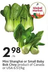 Sobeys Mini Shanghai or Small Baby Bok Choy offer