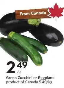 Sobeys Green Zucchini or Eggplant offer