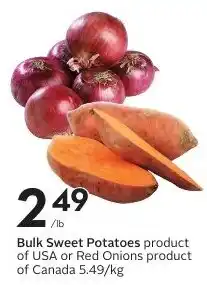 Sobeys Bulk Sweet Potatoes or Red Onions offer