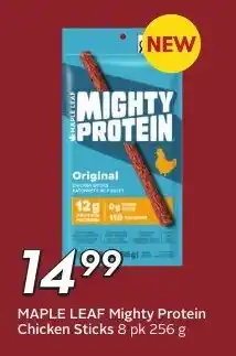 Sobeys Maple Leaf mighty protein chicken sticks offer