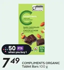 Sobeys Compliments Organic Tablet Bars offer