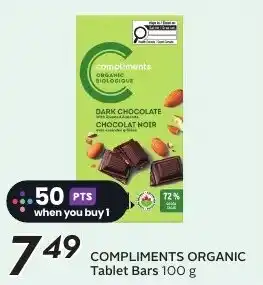 Sobeys Compliments Organic Tablet Bars offer