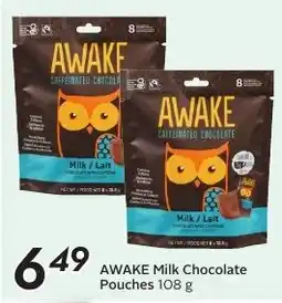 Sobeys Awake milk chocolate pouches offer