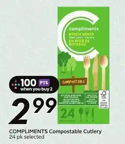Sobeys Compliments Compostable Cutlery offer