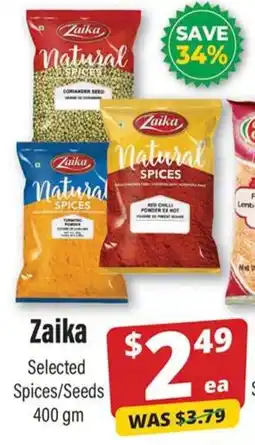 Iqbal Foods Zaika selected spices/seeds offer