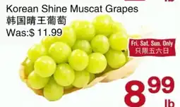 First Choice Supermarket Korean Shine Muscat Grapes offer