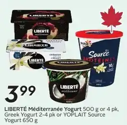 Sobeys Liberté méditerranée yogurt offer
