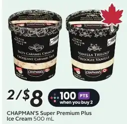 Sobeys Chapman's super premium plus ice cream offer