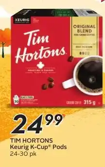 Sobeys Tim Hortons Keurig K-Cup Pods offer