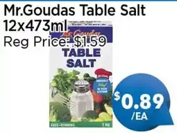 Blue Sky Supermarket Mr.Goudas table salt offer