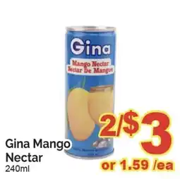 T&T Supermarket Gina Mango Nectar offer