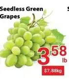 Nations Fresh Foods Seedless Green Grapes offer