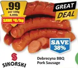 Starsky Sikorski Debrecyna BBQ Pork Sausage offer