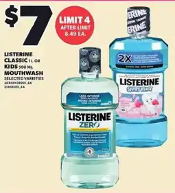 Loblaws Listerine classic mouthwash offer