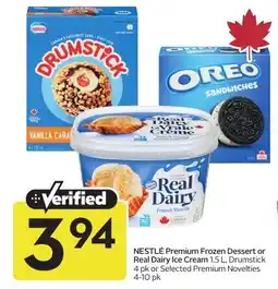 Sobeys Nestlé premium frozen dessert or real dairy ice cream offer