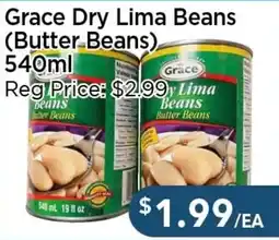 Blue Sky Supermarket Grace dry lima beans offer
