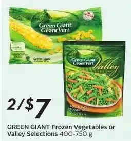 Sobeys Green Giant Frozen Vegetables or Valley Selections offer
