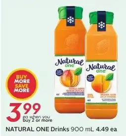 Sobeys Natural one Drinks offer